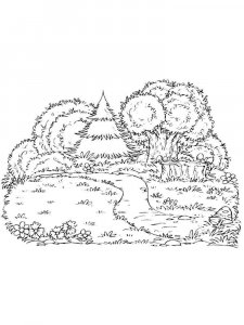 Forest coloring page 27 - Free printable