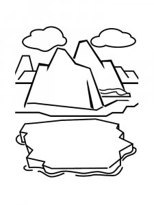 Iceberg coloring page 2 - Free printable