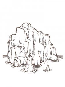 Iceberg coloring page 3 - Free printable