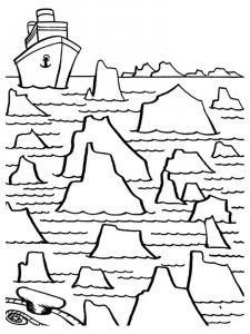Iceberg coloring page 5 - Free printable