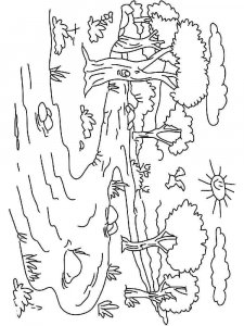 Landscape coloring page 3 - Free printable