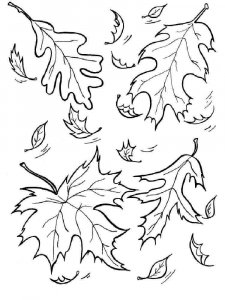 Leaf coloring page 4 - Free printable