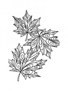Leaf coloring page 49 - Free printable