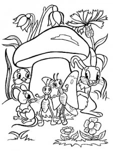 Mushrooms Coloring Pages 11