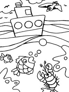 Ocean coloring page 6 - Free printable