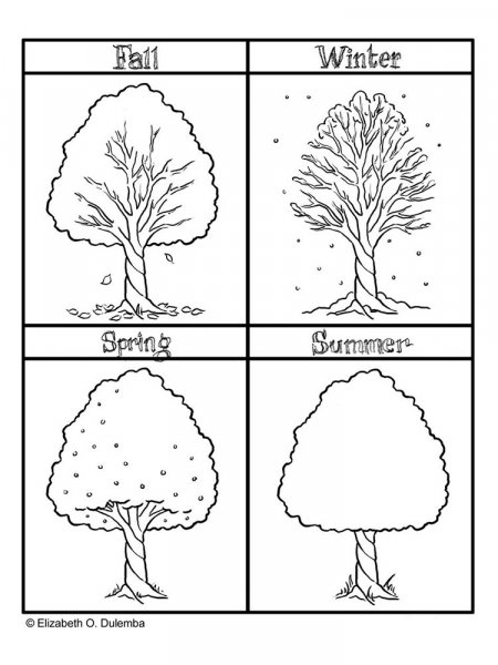 Seasons coloring pages