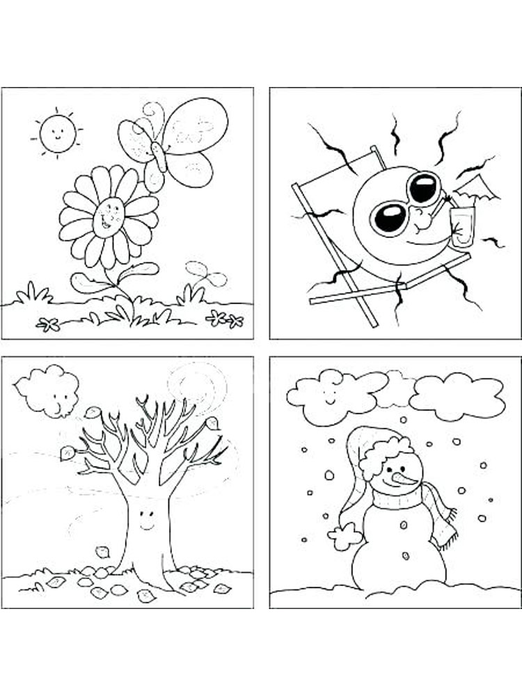 Seasons Coloring Pages Download And Print Seasons Coloring Pages