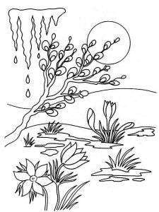 Spring coloring page 5 - Free printable