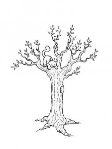 Tree coloring page 2 - Free printable