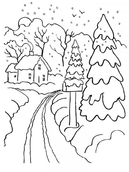 Winter coloring pages