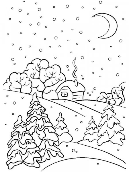 Winter coloring pages