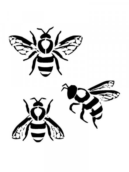 Bee Stencils - Free Printable