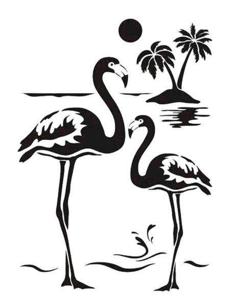 Flamingo Stencils - Free Printable