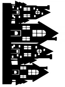 Mycoloring Pages House Stencil 5