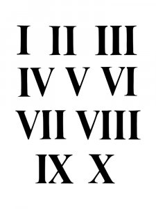 Roman numerals Stencils - Free Printable