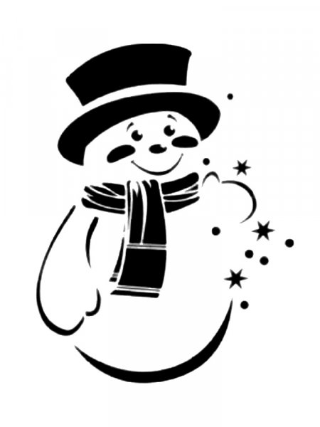 Snowman Stencils - Free Printable