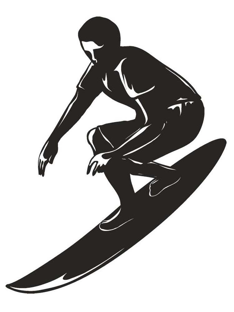 Surfing Stencils - Free Printable
