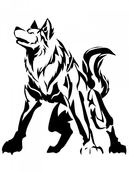 Wolf Stencils - Free Printable
