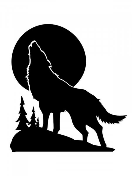 Wolf Stencils - Free Printable