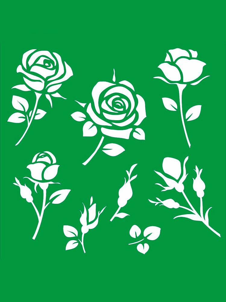 free rose stencils printable to download rose stencils