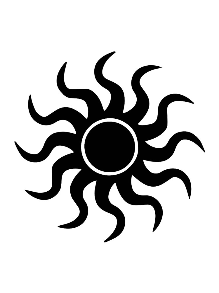 Free Sun Stencils. Printable to Download Sun Stencils.
