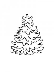Fir Tree coloring page 13 - Free printable