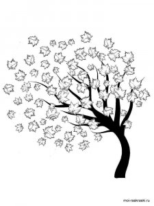 Maple Tree coloring page 6 - Free printable